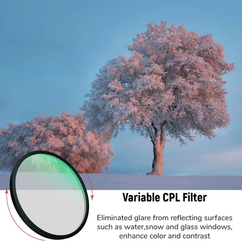Miniatura 2 de Filtro polarizador circular CPL de 3.228 in para lentes de cámara, 16 capas multicapa nano revestido, ultra delgado, vidrio óptico alemán, sellado