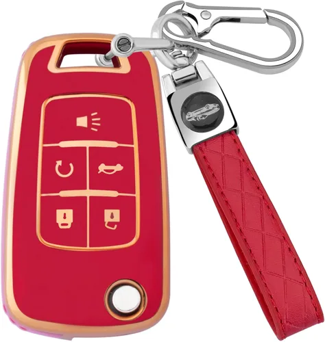 Miniatura 28 de XIYANG TRADE Funda para llavero Chevy con llavero, funda de TPU suave para llave de protección completa para Camaro Cruze Equinox Malibu Impala
