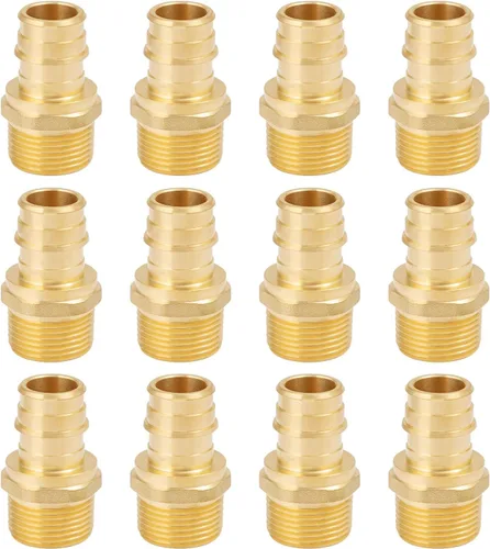 Miniatura 6 de SUNGATOR Paquete de 2 adaptadores Pex A de expansión de 1 x 1 pulgada macho NPT de latón sin plomo, ASTM F1960 solo para tubos Pex-A