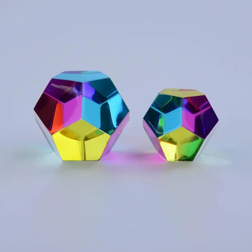 Miniatura 5 de CMY Cubes The Mundus (1.969 in) - Poliedro cian, magenta y amarillo - Dodecaedro de mezcla de colores sustractivo - enseña la mezcla