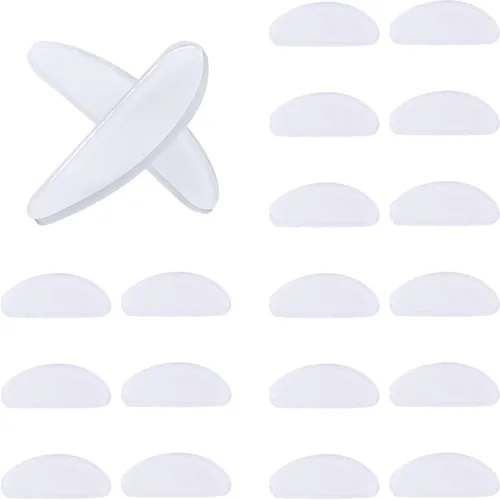 TOODOO 10 pares de almohadillas para la nariz, almohadillas adhesivas de silicona para la nariz, almohadillas de nariz antideslizantes y delgadas