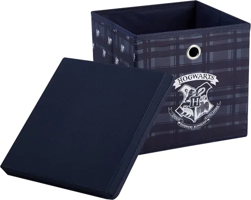 Miniatura 8 de Idea Nuova Bluey Cubo de almacenamiento de tela plegable, contenedor organizador de 10 pulgadas con tapa para dormitorio, sala de juegos y armario