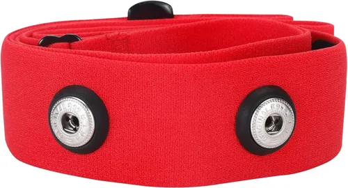 Correa de pecho de repuesto para monitor de frecuencia cardíaca compatible con Polar H10 H9 H7 H1 Wahoo Tickr Garmin cinturón de pecho Rojo