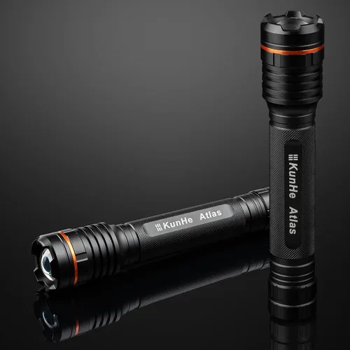 Miniatura 2 de KunHe Linternas LED de Celda 3D de Servicio Pesado, Aluminio Grande con Zoom de Alto Lumen 1000 LM Alimentadas por Batería, Luz Flash de Policía