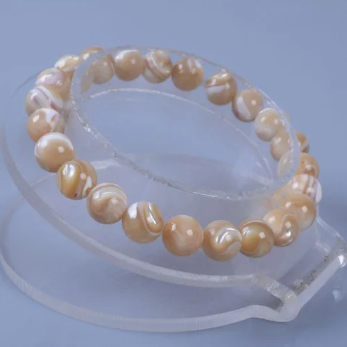 Miniatura 2 de Justinstones Pulsera elástica de cuentas redondas de 0.315 in, unisex de 7 pulgadas