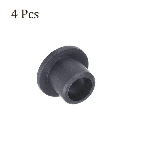Miniatura 5 de Rodamiento de manga con brida de 4 piezas - [0.197 in x 0.276 in x 0.276 in] Buje sin aceite POM para uso en máquinas de equipos Negro