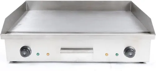 Miniatura 2 de Parrilla eléctrica comercial de 3000 W, parrilla superior plana de 29 pulgadas, parrilla antiadherente Teppanyaki de acero inoxidable