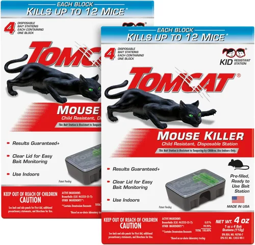 Miniatura 13 de Tomcat Mouse Killer - Estación desechable resistente a los niños, 1 estación de cebo prellenada lista para usar (paquete de 12)