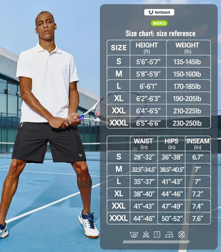 Miniatura 6 de NORTHYARD Pantalones cortos deportivos para correr para hombre, 5 pulgadas, 7 pulgadas, 9 pulgadas, entrenamiento, gimnasio, tenis, secado rápido