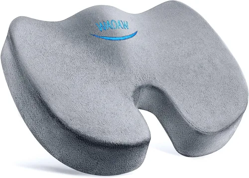 Miniatura 7 de WAOAW Cojín de asiento, cojines para silla de oficina, almohada para asiento largo de automóvil, almohadilla de espuma viscoelástica para espalda