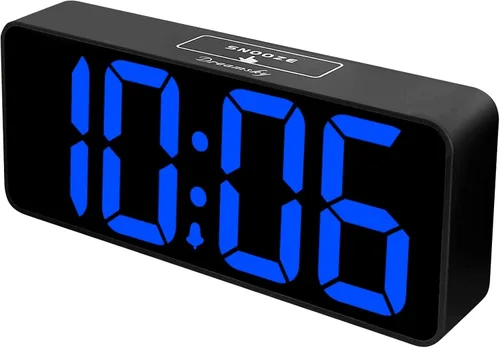 DreamSky Reloj despertador digital grande con números grandes para personas mayores y personas con discapacidad visual, relojes eléctricos de 9