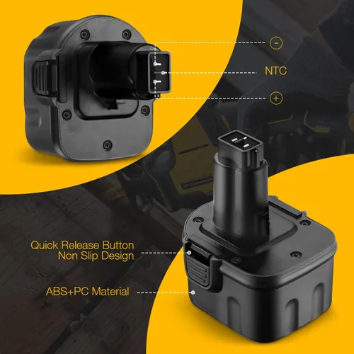 Miniatura 8 de FirstPower Batería de 4.8Ah 12V DW9071 - Compatible con herramientas de batería Dewalt de 12 V DC9071 DW9071 DW9072 DE9037 DE9071 DE9072 DE9074