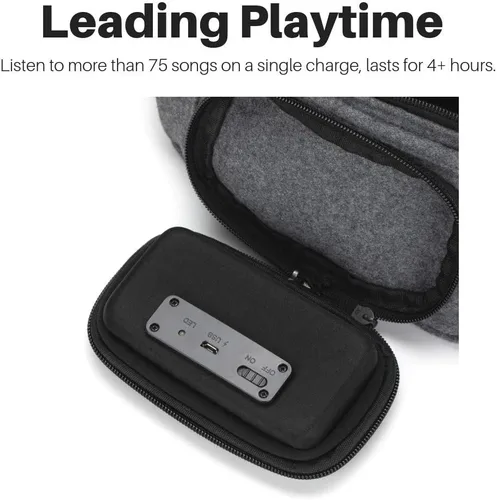 Miniatura 5 de Fannypack con altavoces. Riñonera Bluetooth para fiestas/festivales/ravos/playa/barcos. Recargable, funciona con iPhone y Android (gris)