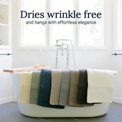 Miniatura 6 de GILDEN TREE - Toalla de baño tipo waffle de secado rápido, toallas de baño delgadas de lujo, toallas de baño 40x80 de gran tamaño, estilo moderno
