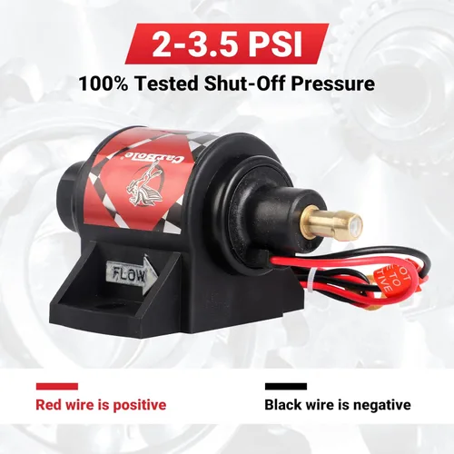 Miniatura 3 de CarBole Bomba de combustible eléctrica de gasolina universal 5/16 pulgadas entrada y salida en línea 12V 1-2A 28GPH 2-3.5P.S.I. Presión