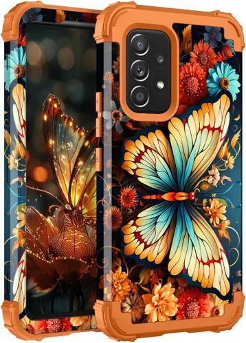 Miniatura 38 de Hocase Funda para Galaxy A37 5G, protección resistente a prueba de golpes, parachoques de goma de silicona suave+funda protectora híbrida