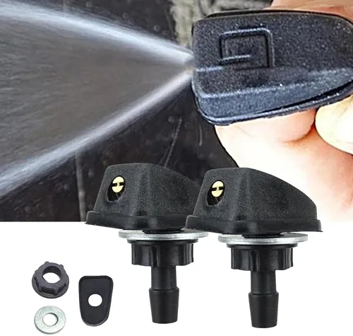 Pack-2 Boquillas para limpiaparabrisas delantero de 0.31 pulgadas, kit de cabezal rociador ajustable de un solo orificio, repuesto de arandela en