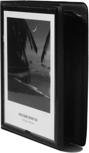 Miniatura 2 de Álbum de fotos de 33 bolsillos para cámara instantánea Polaroid, apto para fotos de 3.5 x 4.25 pulgadas, material de PVC y resistente al agua Negro