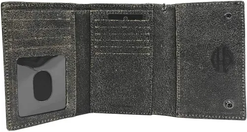 Miniatura 2 de Harley-Davidson BM2625L-TanBlk - Cartera de cadena para motociclista con diseño de calavera