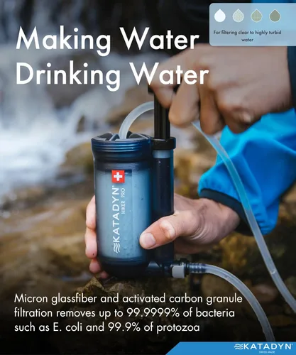 Miniatura 7 de Katadyn Hiker Pro - Filtro de agua con bomba manual para mochileros, campamentos, supervivencia de emergencia