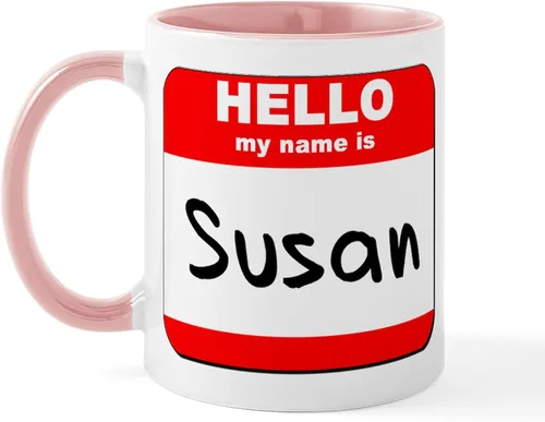 Miniatura 33 de CafePress Taza de café de cerámica con texto en inglés «Hello My Name Is Mary», de 11 oz (11.0 fl oz)