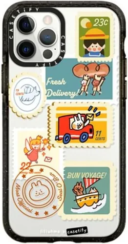 Miniatura 22 de CASETiFY Impact - Funda para iPhone 12 y iPhone 12 Pro, Bearly Awake, color negro transparente