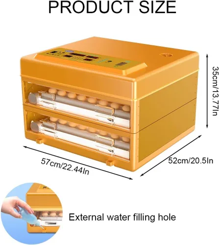 Miniatura 6 de YXCKG Incubadora de huevos Incubadora de pollo para incubar huevos, Encubadora para Huevos De Gallinas Gran Capacidad de 120-145 Huevos Incubadora