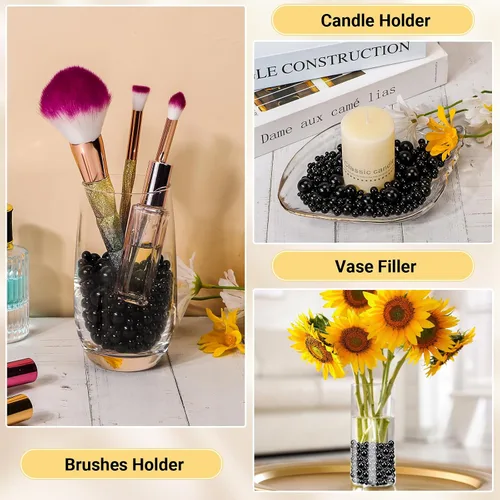 Miniatura 6 de Suream 7500 cuentas pulidas sin agujeros para organizador de brochas de maquillaje, perlas redondas brillantes para relleno de jarrón, cuentas