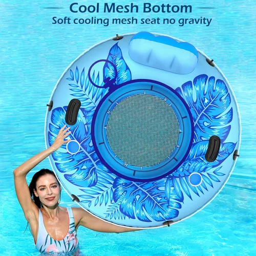Miniatura 4 de Jasonwell Flotador inflable de tubo de río, flotador de río resistente, flotadores de piscina para lago, tubos de agua de primera calidad