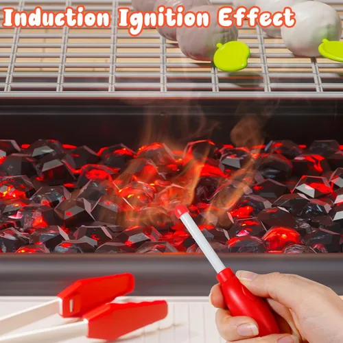 Miniatura 3 de Juego de 41 parrillas de juguete para niños con sonido y luz para niños pequeños, juego de parrilla de barbacoa para interiores y exteriores, juego