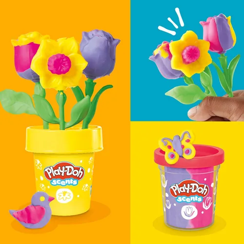 Miniatura 5 de Play-Doh Paquete de dos flores, tulipanes, narcisos, girasol y margaritas, kit de manualidades para niños, regalos para niñas y niños