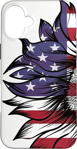 Miniatura 23 de Funda patriótica para iPhone 13 Pro Max USA 4 de julio con diseño de girasol