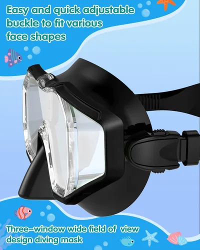 Miniatura 5 de WSTOO Kids Swim Goggles with Nose Cover to Prevent Water Inhaling, Anti-Fog Leak-Proof Swimming Mask for Boys Girls Age 5-12