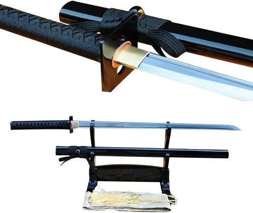 Samurai japonés hecho a mano plegado acero completo espada Ninja espada lista para batalla