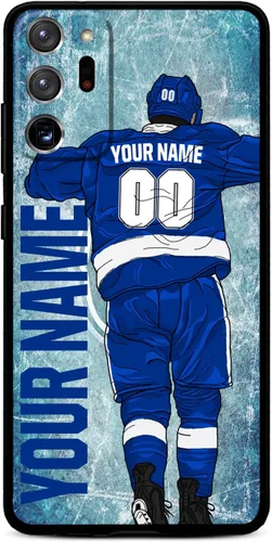 Miniatura 21 de Funda personalizada de bricolaje con nombre y número de hockey sobre hielo para Samsung Galaxy Note 20/20 Ultra 10 Pro Note 9 8, silicona líquida