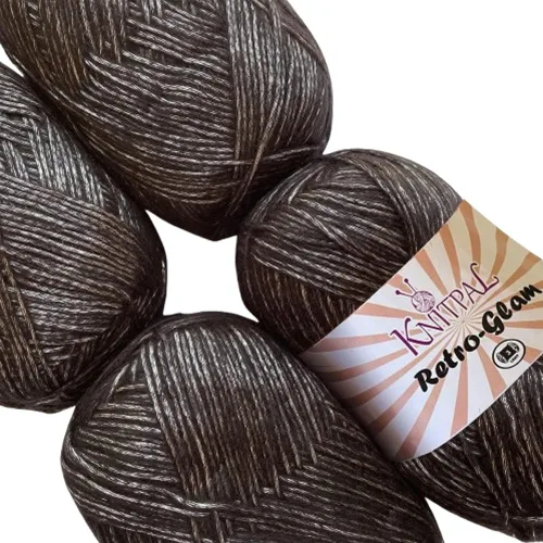 Miniatura 9 de Retro-Glam Hilo Metálico para Crochet, Paquete de 4 (1280 Yardas / 14.11 Onzas), Patrones Gratuitos - Hilo Brillante para Tejer - Peso Ligero 3 DK