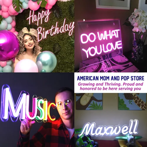 Miniatura 2 de Letreros de neón personalizados con luces LED, regalos personalizados para fiesta de boda, cumpleaños, boda, fiesta, nombre, letreros de neón
