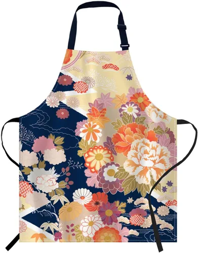 Miniatura 19 de oFloral Delantal de campo de fútbol americano y pelota, unisex, ajustable, delantal de chef de cocina, delantal para mujeres y hombres para cocina
