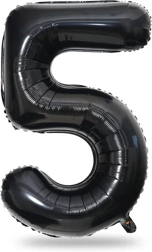 Miniatura 26 de Globo dorado champán con el número 5, globos de aluminio autoinflables grandes de 40 pulgadas del 0 al 9, globo de helio digital 5 dorado claro