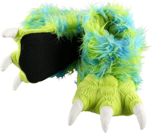 Lazy One - Pantuflas con diseño de garra de animal para niños y adultos, disfraz divertido para niños, cálidas pantuflas peludas