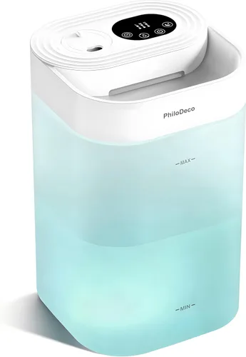 PHILODECO Humidificador de niebla fría de 4.5L para dormitorio, habitación del bebé y plantas – Ultrasónico, silencioso, con difusor de aroma, luz