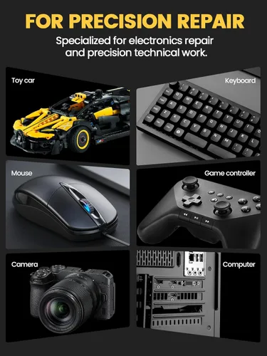 Miniatura 7 de Mini juegos de destornilladores eléctricos, regalos de Sowkos para hombres, juego de destornilladores con 60 puntas de precisión, 4 ajustes de par