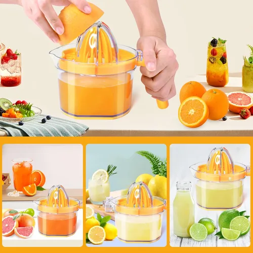 Miniatura 4 de Exprimidor de limón 4 en 1, exprimidor manual de naranja ChefVille Exprimidor multifuncional de limones y limones, exprimidor de cítricos con mango