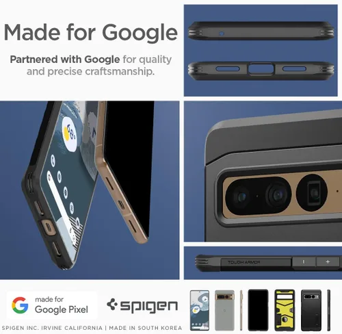 Miniatura 7 de Spigen Funda Tough Armor compatible con Google Pixel 7 Pro, color negro