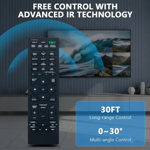 Miniatura 2 de RMT-AM420U RMTAM420U Control remoto apto para sistema estéreo de audio Sony MHC-V21D MHC-V41D MHC-V71D MHC-V42D MHC-V72D HCD-M60D HCD-M80D MHC-M60D