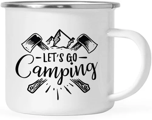 Miniatura 24 de Andaz Press Taza de café de acero inoxidable de 11 onzas, regalo de «And So The Adventure Begins», 1 paquete, cumpleaños, Navidad, exteriores, boda