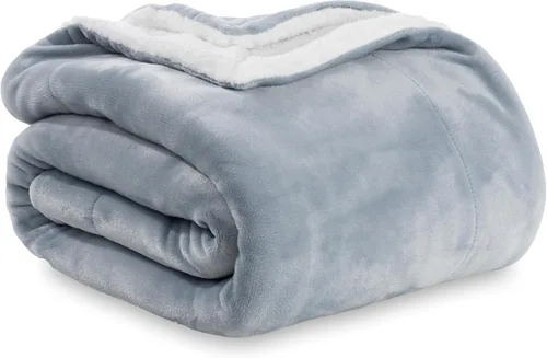 Miniatura 19 de Manta Berkshire - Manta de forro polar de felpa, manta reversible Loftmink cálida y suave para cama, sofá y viajes, negra, 60 x 90 pulgadas