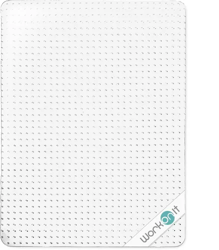 Miniatura 9 de WorkOnIt Tapete para silla de oficina, 30 x 48 pulgadas, tapete transparente para silla de escritorio para alfombra de pelo bajo, protector de piso