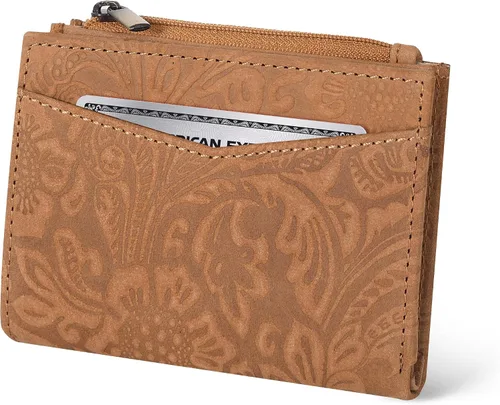 Miniatura 26 de Oak Leathers Cartera de cuero para mujer – Monedero pequeño RFID para tarjetas de crédito y soporte de identificación para damas, regalo