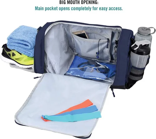 Miniatura 6 de Ultimate Gym Bag 2.0 la duradera bolsa de lona diseñada por crowdsource con 10 compartimentos óptimos, incluyendo bolsa resistente al agua